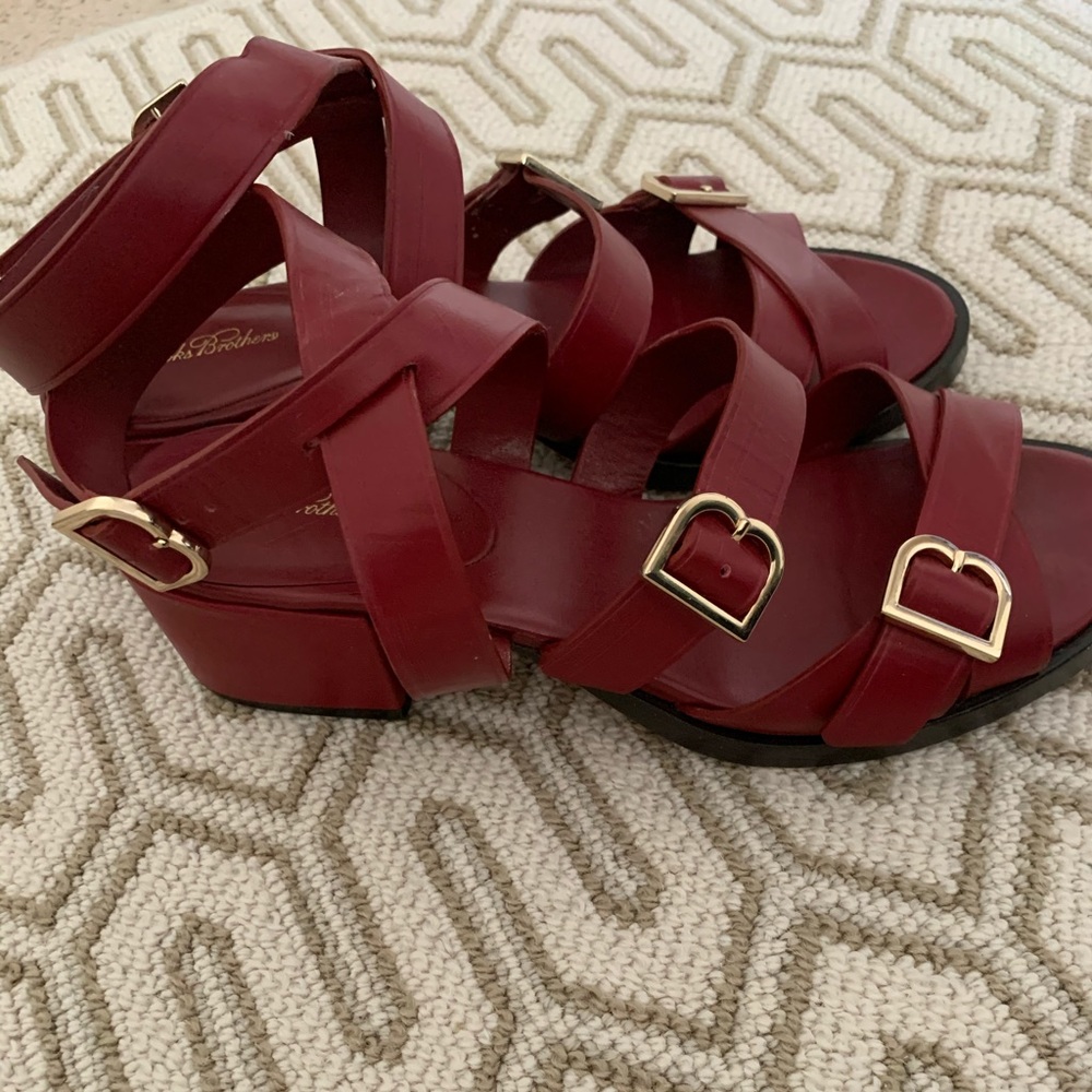 Sexy Strappy Red Brooks Brothers Sandals